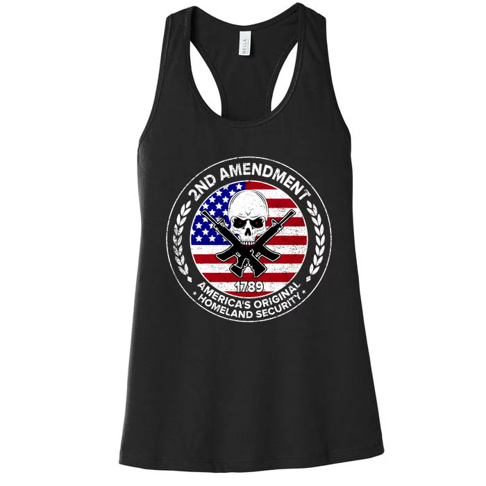 2nd Amendment America's Original Homeland Security 1789 Women's Racerback Tank