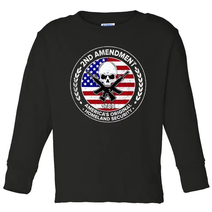 2nd Amendment America's Original Homeland Security 1789 Toddler Long Sleeve Shirt