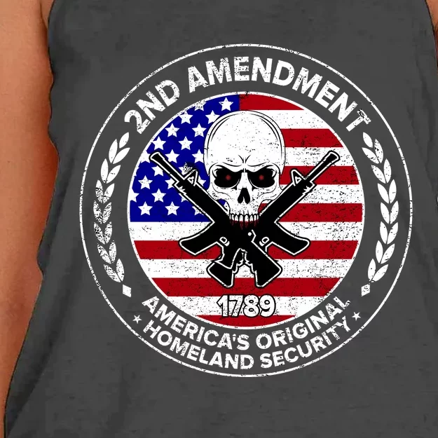 2nd Amendment America's Original Homeland Security 1789 Women's Knotted Racerback Tank