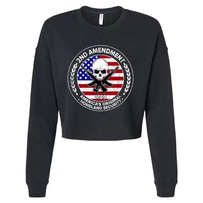 2nd Amendment America's Original Homeland Security 1789 Cropped Pullover Crew