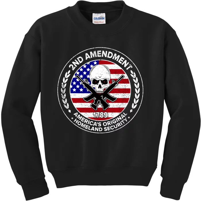 2nd Amendment America's Original Homeland Security 1789 Kids Sweatshirt