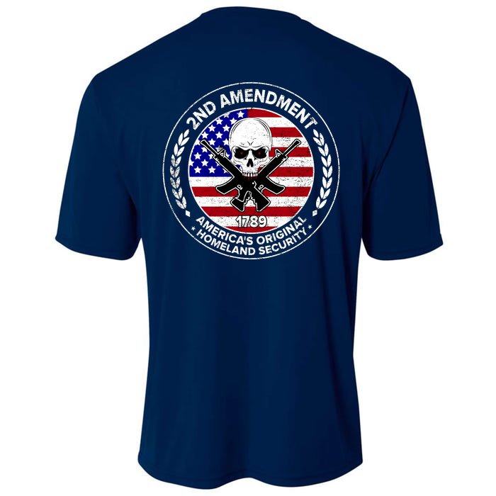 2nd Amendment America's Original Homeland Security 1789 Front And Back Front & Back Cooling Performance Crew T-Shirt