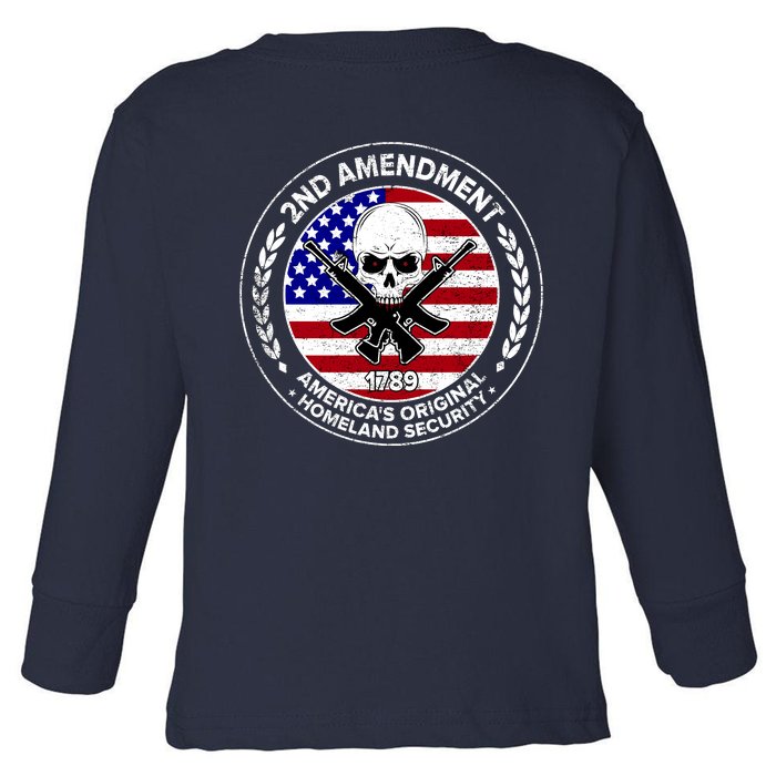 2nd Amendment America's Original Homeland Security 1789 Front And Back Front & Back Toddler Long Sleeve Shirt