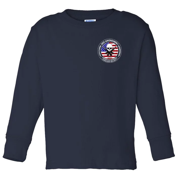 2nd Amendment America's Original Homeland Security 1789 Front And Back Front & Back Toddler Long Sleeve Shirt