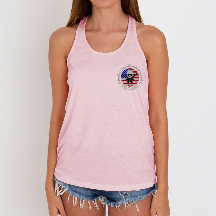 2nd Amendment America's Original Homeland Security 1789 Front And Back Front & Back Women's Knotted Racerback Tank