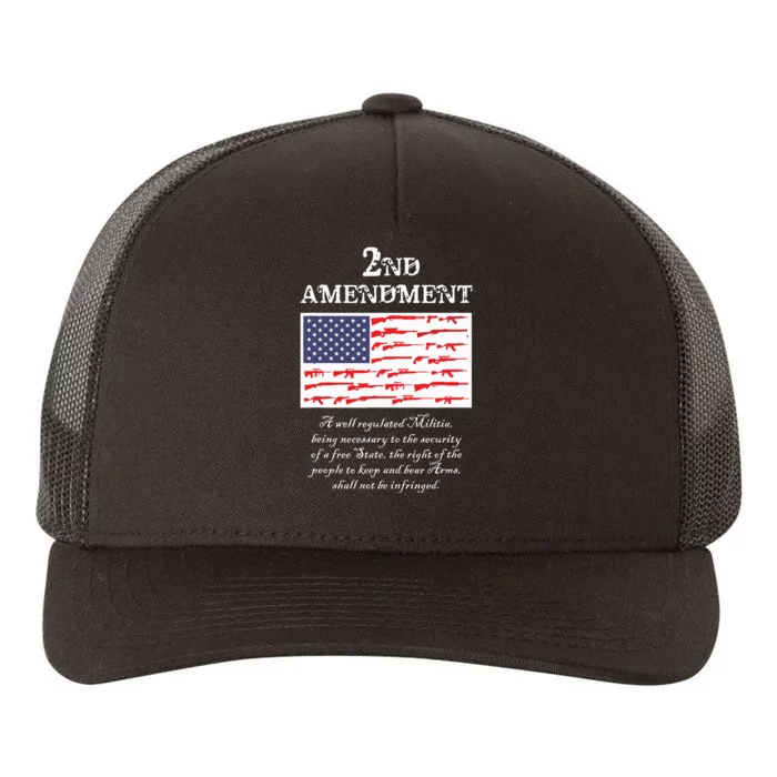 2nd Amendment American Flag Gun Right To Bear Arms Yupoong Adult 5-Panel Trucker Hat