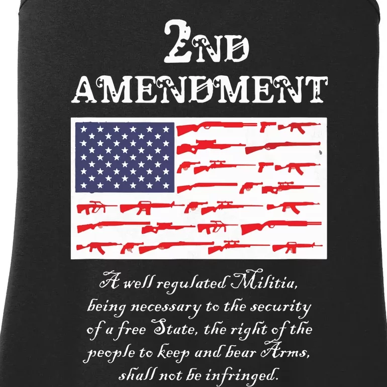 2nd Amendment American Flag Gun Right To Bear Arms Ladies Essential Tank