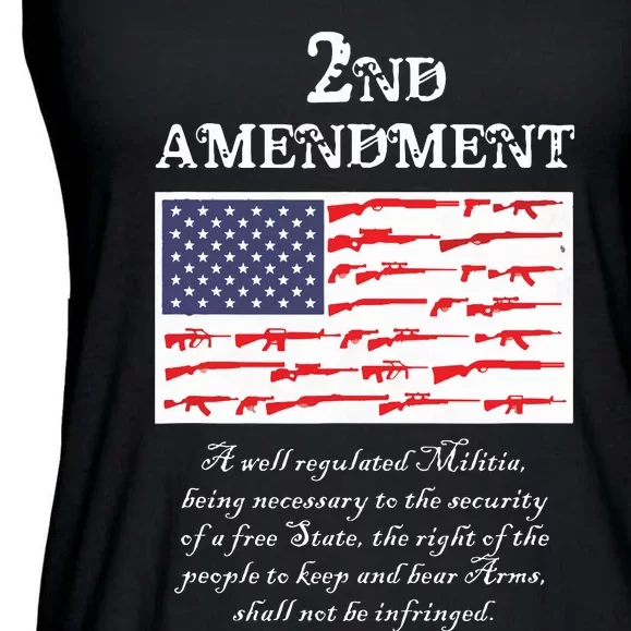 2nd Amendment American Flag Gun Right To Bear Arms Ladies Essential Flowy Tank