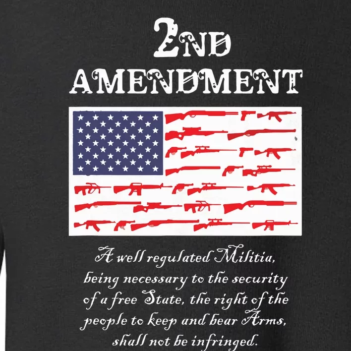 2nd Amendment American Flag Gun Right To Bear Arms Toddler Sweatshirt