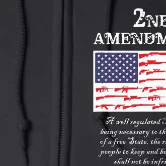 2nd Amendment American Flag Gun Right To Bear Arms Full Zip Hoodie