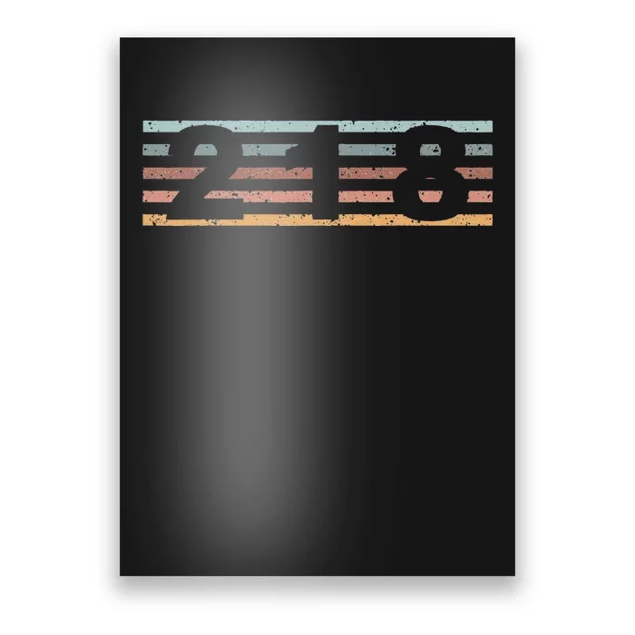 218 Area Code Retro Minnesota Duluth Poster