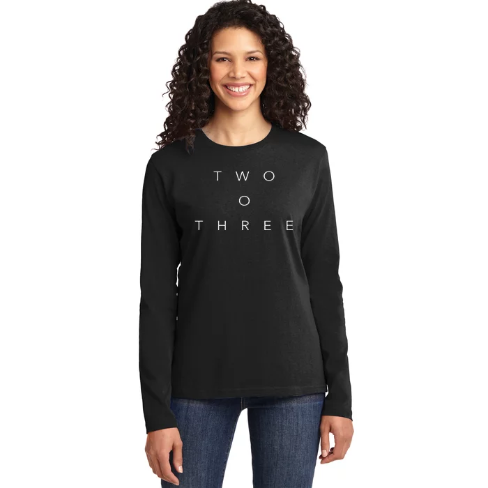 203 Area Code Connecticut Bridgeport Ladies Long Sleeve Shirt