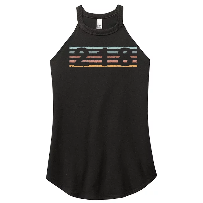 218 Area Code Retro Minnesota Duluth Women’s Perfect Tri Rocker Tank