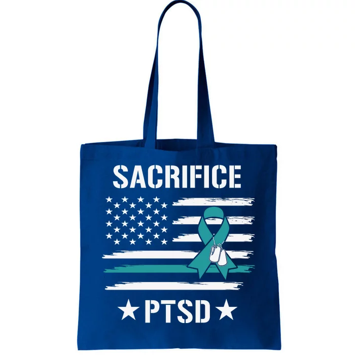 22 A Day Soldier Veteran PTSD Awareness USA Flag Tote Bag