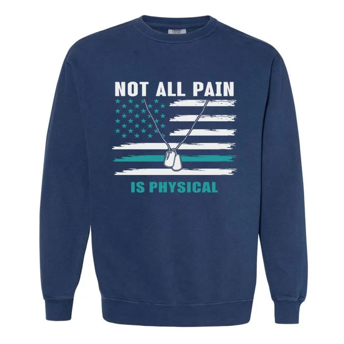 22 A Day Soldier Veteran PTSD Awareness Garment-Dyed Sweatshirt