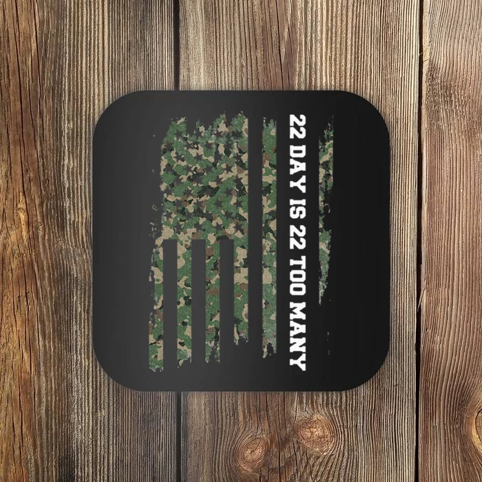 22 A Day Veteran Lives Matter Army Suicide Awareness Coaster