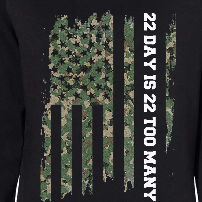 22 A Day Veteran Lives Matter Army Suicide Awareness Womens California Wash Sweatshirt