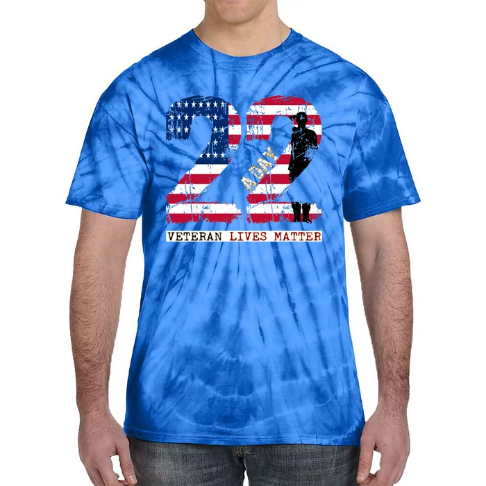 22 A Day Veteran Gift Meaningful Gift 22 A Day Veteran Suicide Gift Tie-Dye T-Shirt