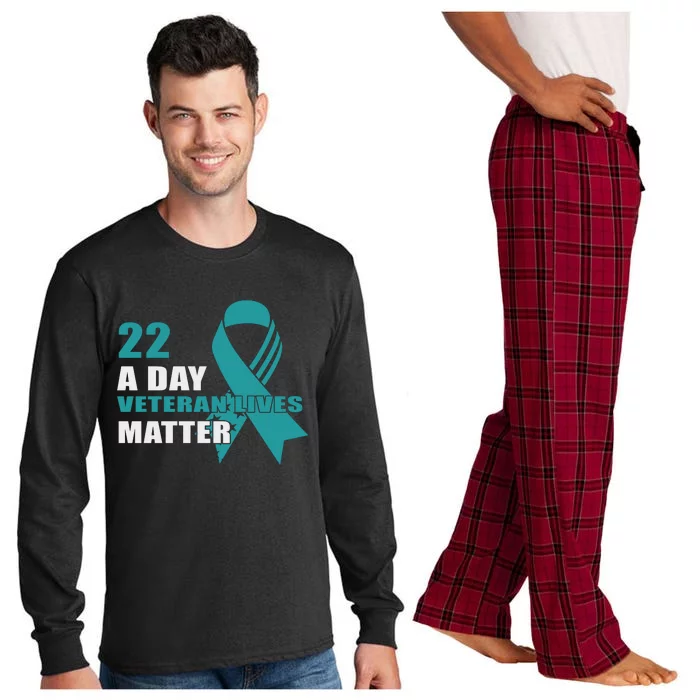 22 A Day Soldier Veteran PTSD Awareness Long Sleeve Pajama Set