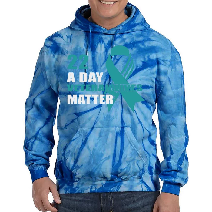 22 A Day Soldier Veteran PTSD Awareness Tie Dye Hoodie