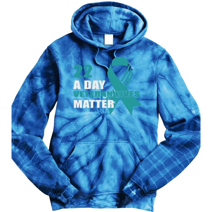 22 A Day Soldier Veteran PTSD Awareness Tie Dye Hoodie