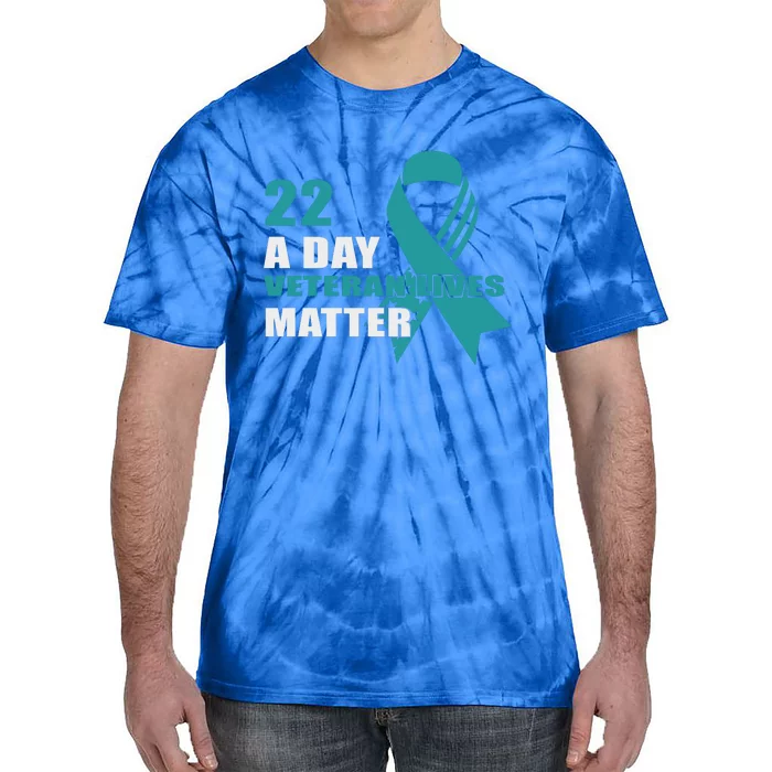 22 A Day Soldier Veteran PTSD Awareness Tie-Dye T-Shirt