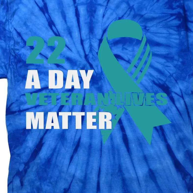 22 A Day Soldier Veteran PTSD Awareness Tie-Dye T-Shirt