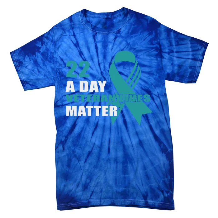 22 A Day Soldier Veteran PTSD Awareness Tie-Dye T-Shirt