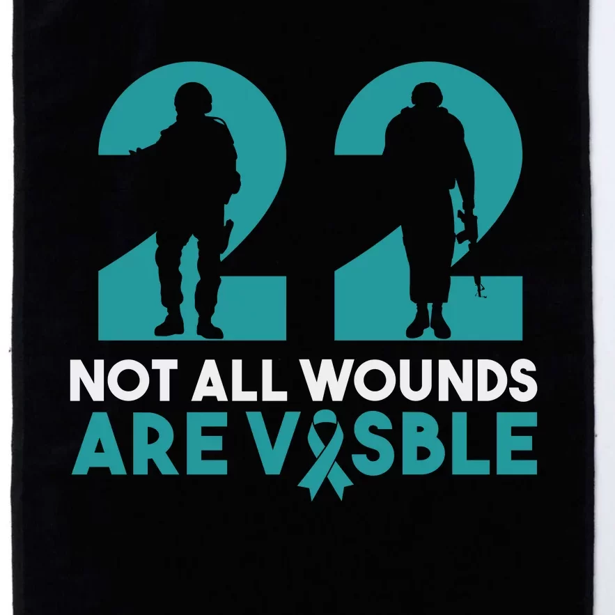 22 A Day Soldier Veteran PTSD Awareness Platinum Collection Golf Towel