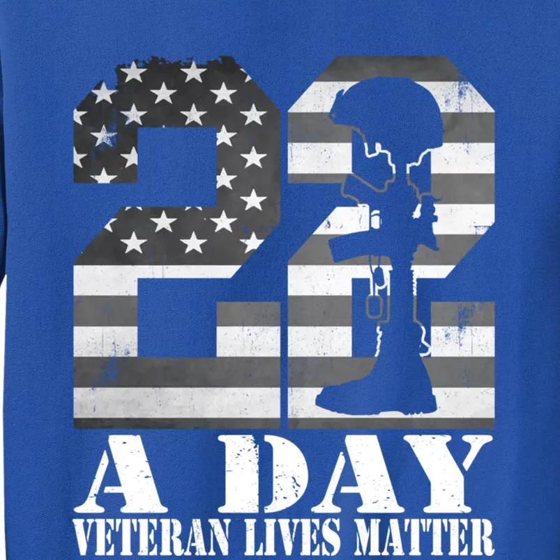 22 A Day Veteran Lives Matter American Flag Military Veteran Great Gift Sweatshirt