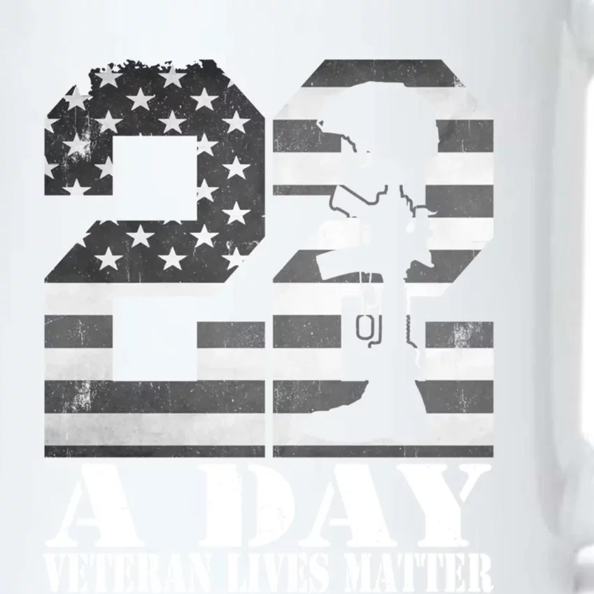 22 A Day Veteran Lives Matter American Flag Military Veteran Great Gift Black Color Changing Mug