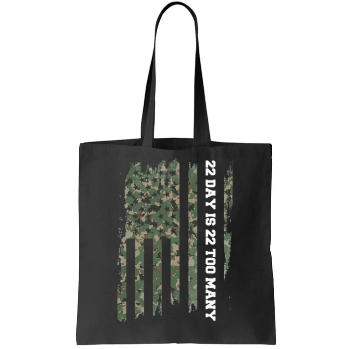 22 A Day Veteran Lives Matter Army Suicide Awareness Tote Bag