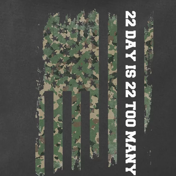 22 A Day Veteran Lives Matter Army Suicide Awareness Zip Tote Bag