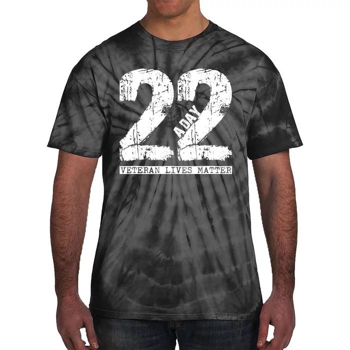 22 A Day Veteran 22 A Day Veteran Suicide Tie-Dye T-Shirt