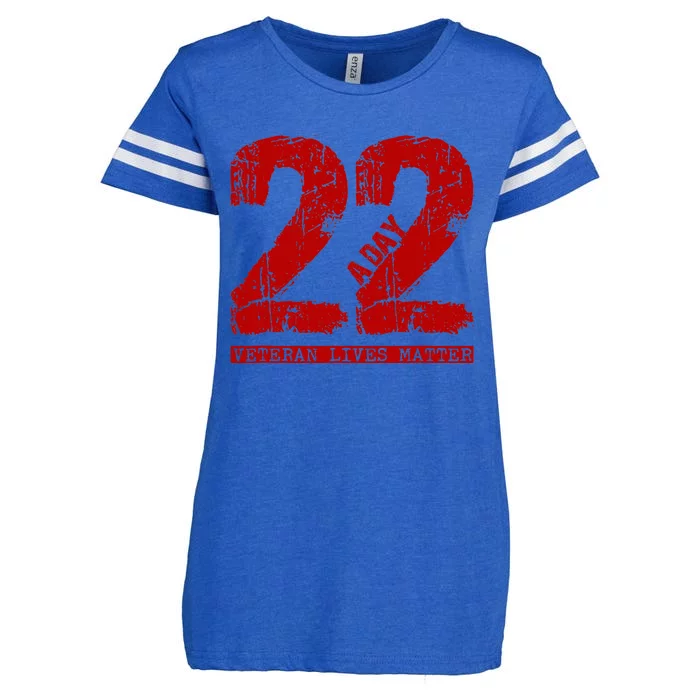 22 A Day Veteran 22 A Day Veteran Suicide Enza Ladies Jersey Football T-Shirt