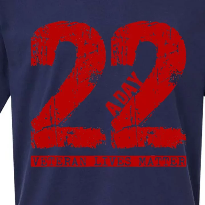 22 A Day Veteran 22 A Day Veteran Suicide Sueded Cloud Jersey T-Shirt