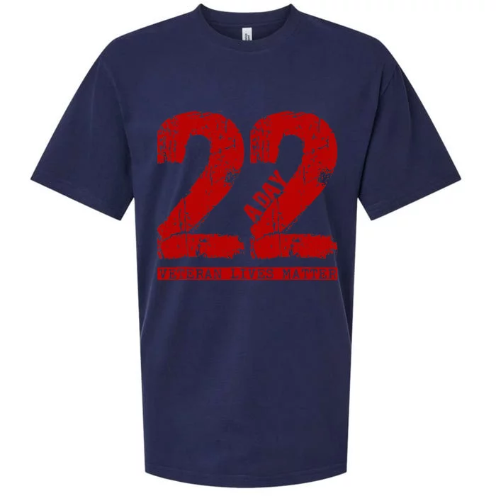 22 A Day Veteran 22 A Day Veteran Suicide Sueded Cloud Jersey T-Shirt