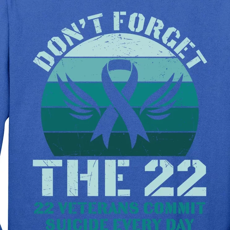 22 A Day Soldier Veteran PTSD Awareness Tall Long Sleeve T-Shirt