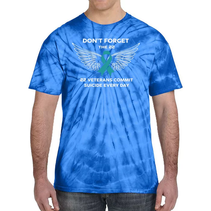 22 A Day Soldier Veteran PTSD Awareness Tie-Dye T-Shirt