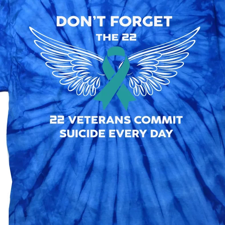 22 A Day Soldier Veteran PTSD Awareness Tie-Dye T-Shirt