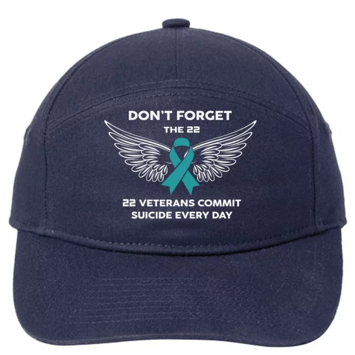 22 A Day Soldier Veteran PTSD Awareness 7-Panel Snapback Hat