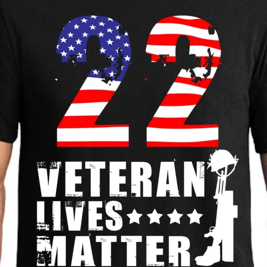 22 A Day Veteran Lives Matter I Veterans Day 2021 Honoring Gift Pajama Set