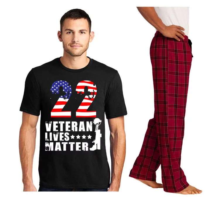 22 A Day Veteran Lives Matter I Veterans Day 2021 Honoring Gift Pajama Set