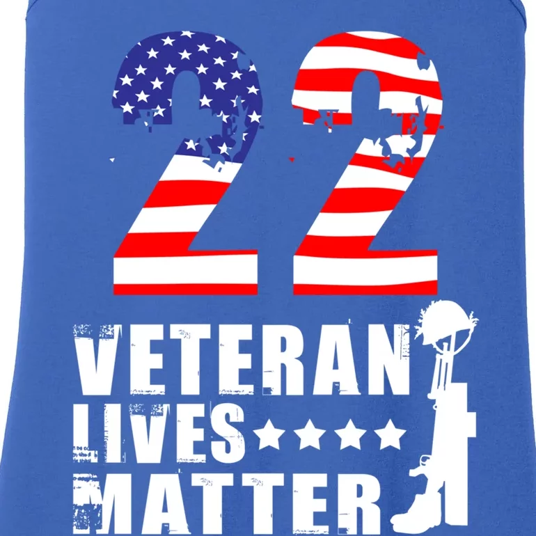 22 A Day Veteran Lives Matter I Veterans Day 2021 Honoring Gift Ladies Essential Tank