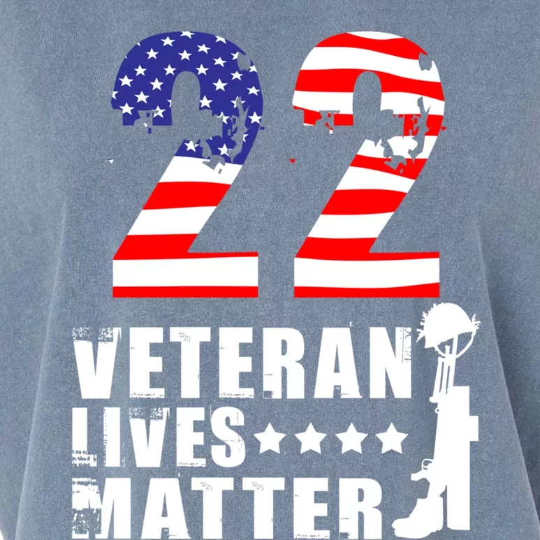 22 A Day Veteran Lives Matter I Veterans Day 2021 Honoring Gift Garment-Dyed Women's Muscle Tee