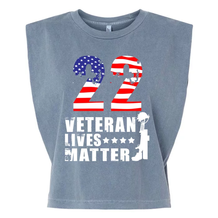 22 A Day Veteran Lives Matter I Veterans Day 2021 Honoring Gift Garment-Dyed Women's Muscle Tee