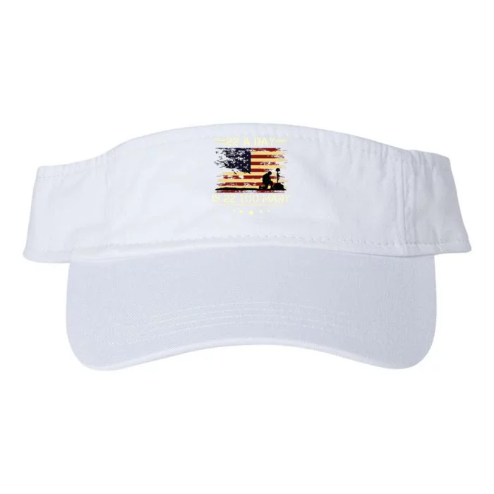 22 A Day Is 22 Too Many Veteran Lives Matter Honor And Proud Valucap Bio-Washed Visor