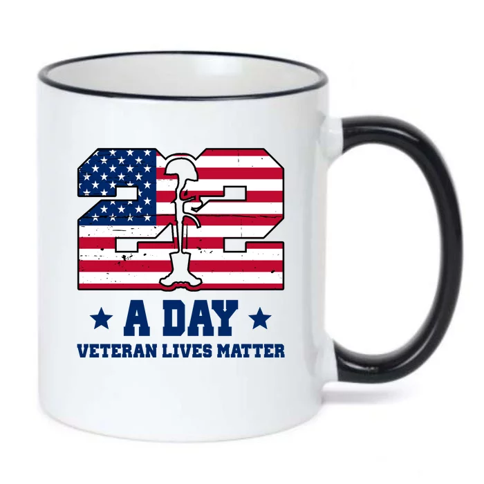 22 A Day Veteran Lives Matter Black Color Changing Mug