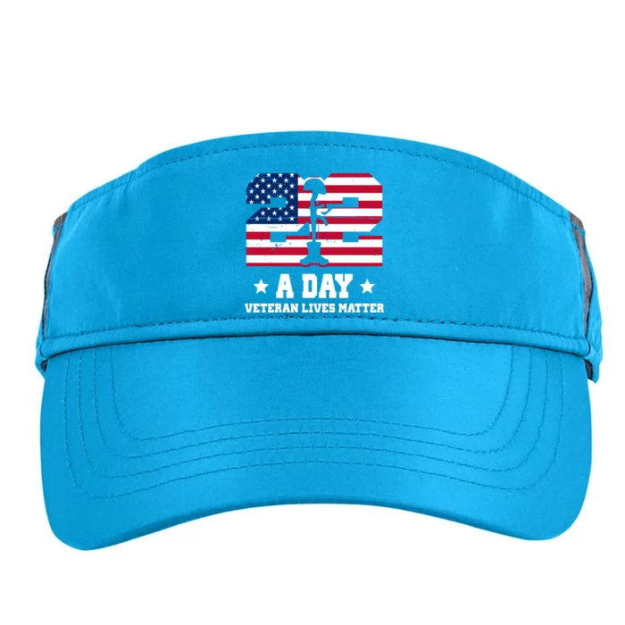 22 A Day Veteran Lives Matter Adult Drive Performance Visor