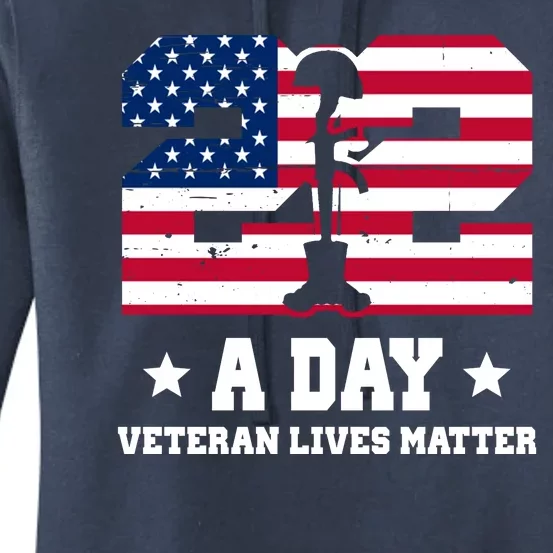 22 A Day Veteran Lives Matter Women's Pullover Hoodie